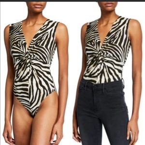 ZEBRA BARDOT BODYSUIT